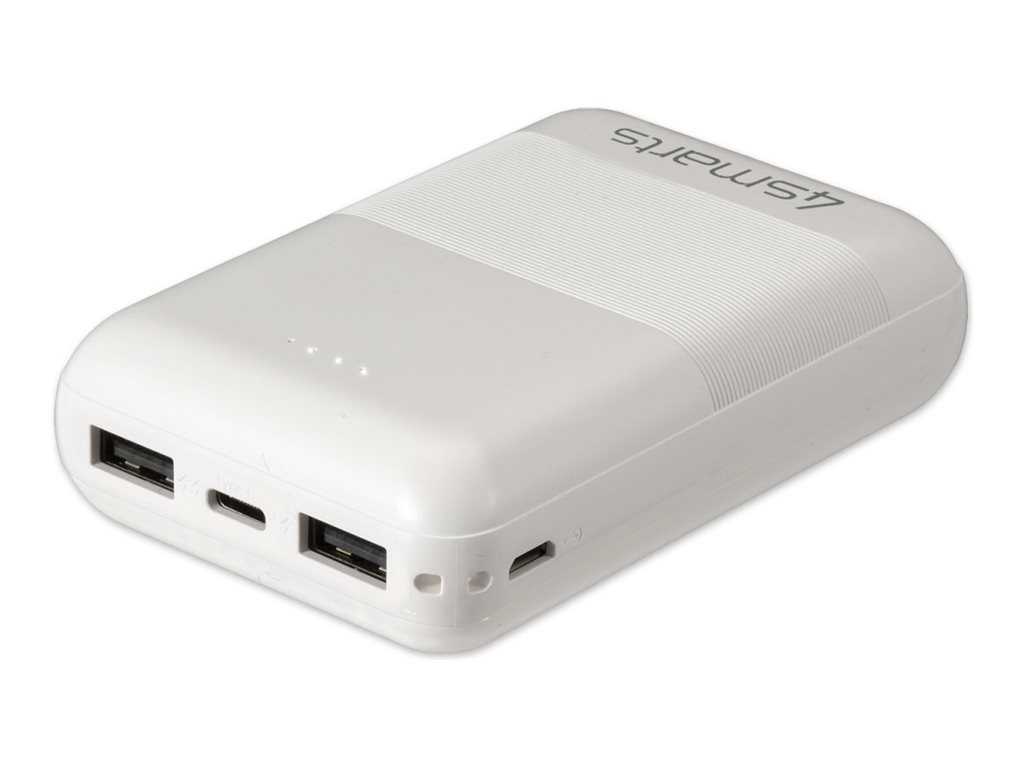 4smarts VoltHub Go2 - Powerbank - 10000 mAh - 10.5 Watt - 2.1 A - 3 Ausgabeanschlussstellen (24 pin USB-C, 2 x USB)