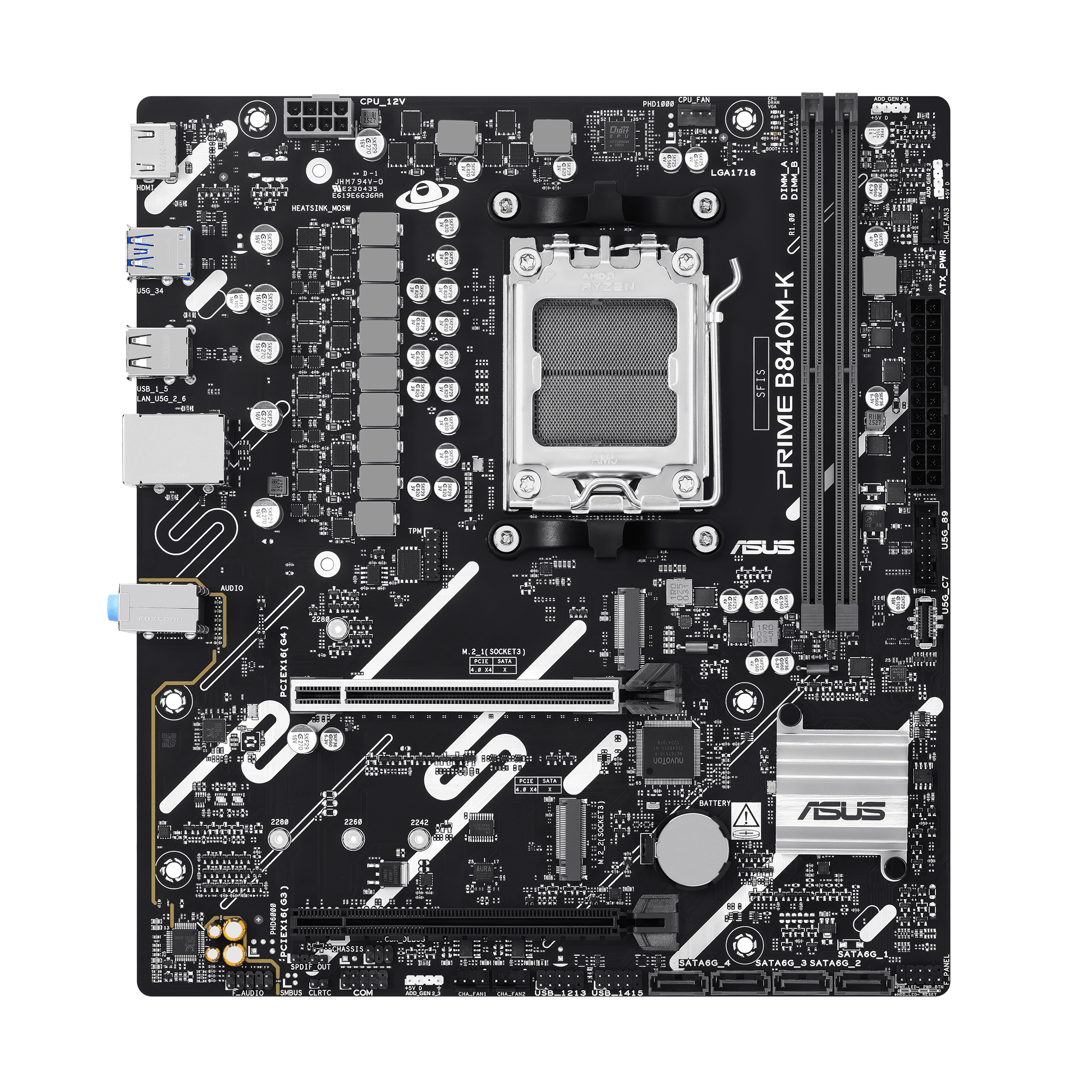 ASUS AMD B840 micro-ATX motherboard - Mainboard - AMD Sockel AM5 (Ryzen Zen4)