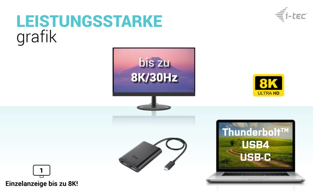 i-tec Dockingstation - USB-C / USB4 / Thunderbolt 3 / Thunderbolt 4