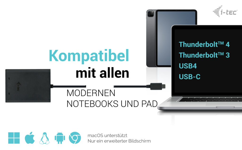 i-tec Dockingstation - USB-C / USB4 / Thunderbolt 3 / Thunderbolt 4