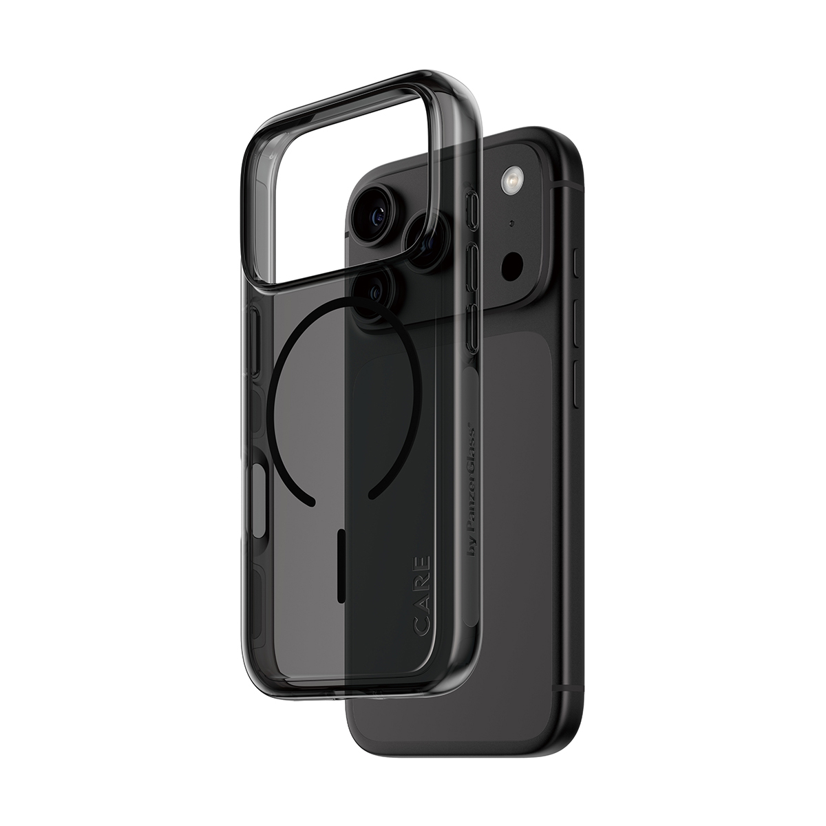 PanzerGlass CARE by � Smokey Case w. Black MagSafe iPhone 2026 Pro | 17 Pro coque de protection pour t�l�phones portables Housse Transparent