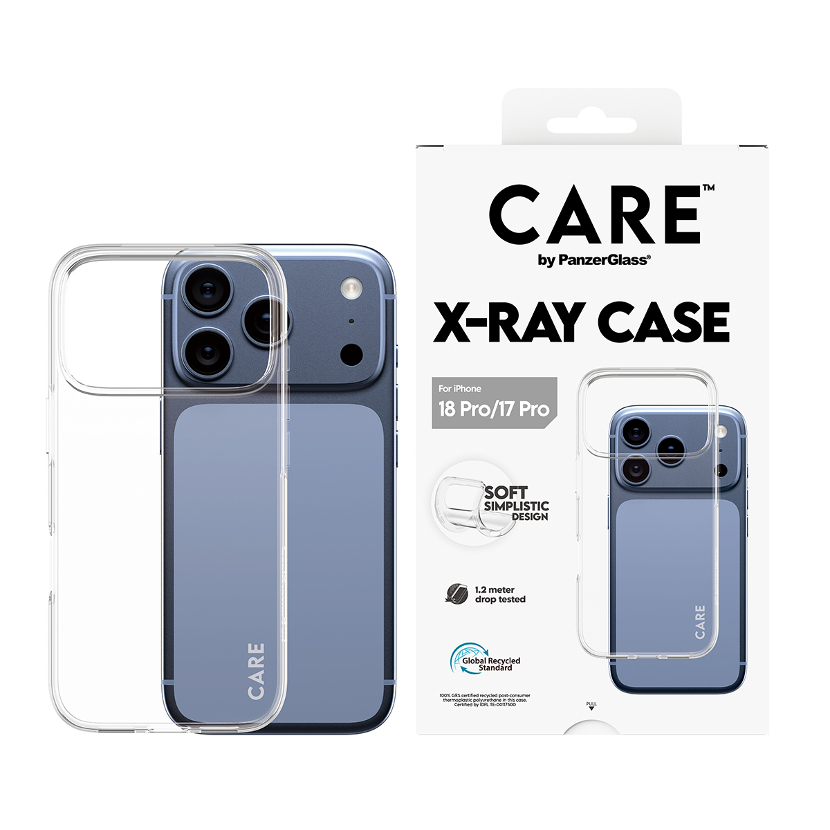 PanzerGlass CARE by � X-Ray Case iPhone 2026 Pro | 17 Pro coque de protection pour t�l�phones portables Housse Transparent