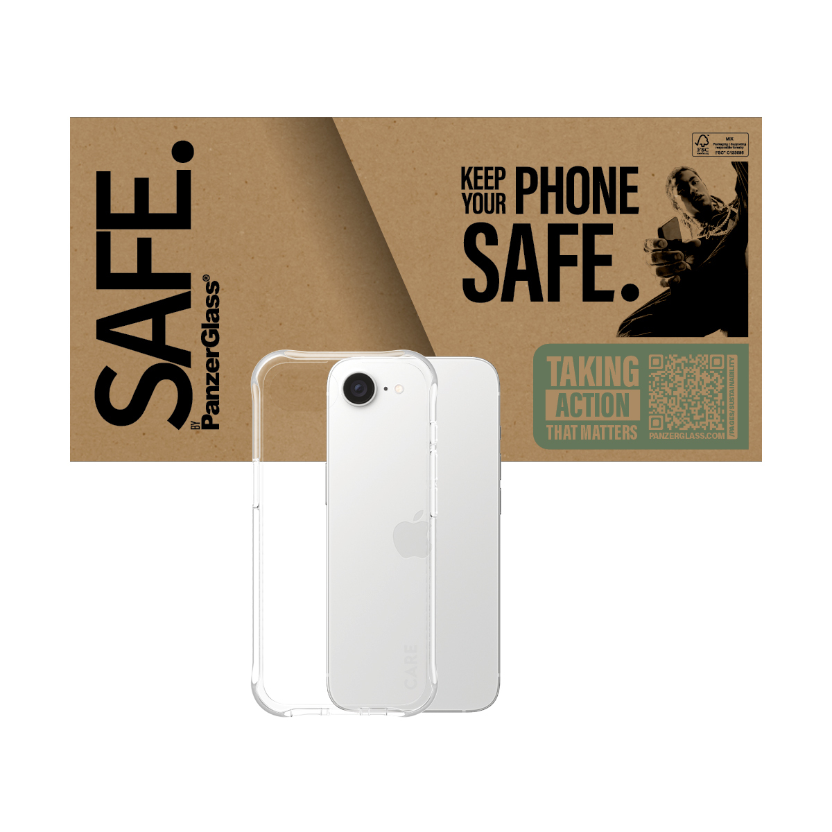 PanzerGlass SAFE by TPU Case Transparent iPhone SE 2025