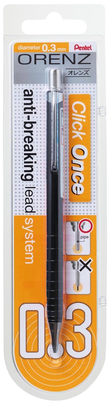 Pentel Orenz Druckbleistift schwarz B 0.3 mm
