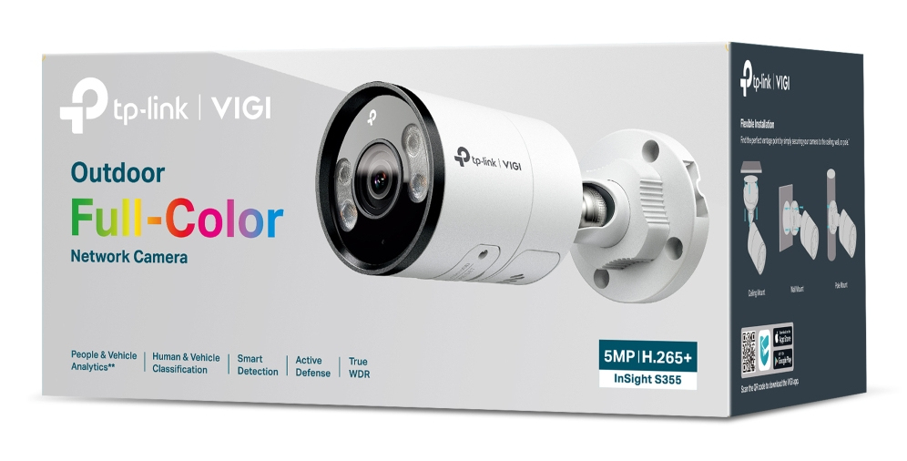 TP-Link INSIGHT S355 Balle (forme) Camra de scurit IP Extrieure 2880 x 1620 pixels Mur