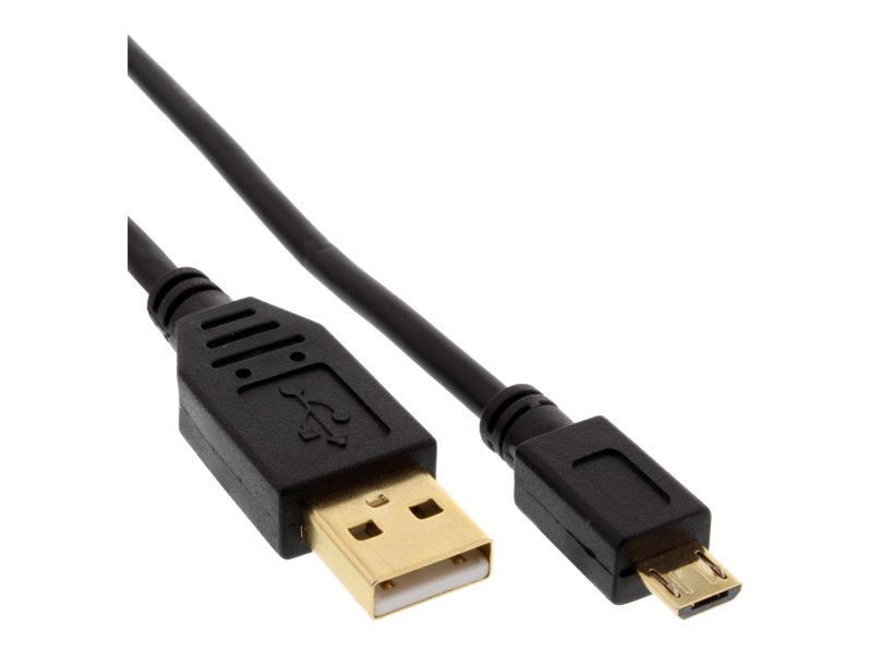InLine 3m USB cable USB USB A Micro-USB B Negro