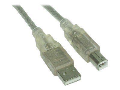 InLine 34555T cable USB 5 m USB A USB B Transparente