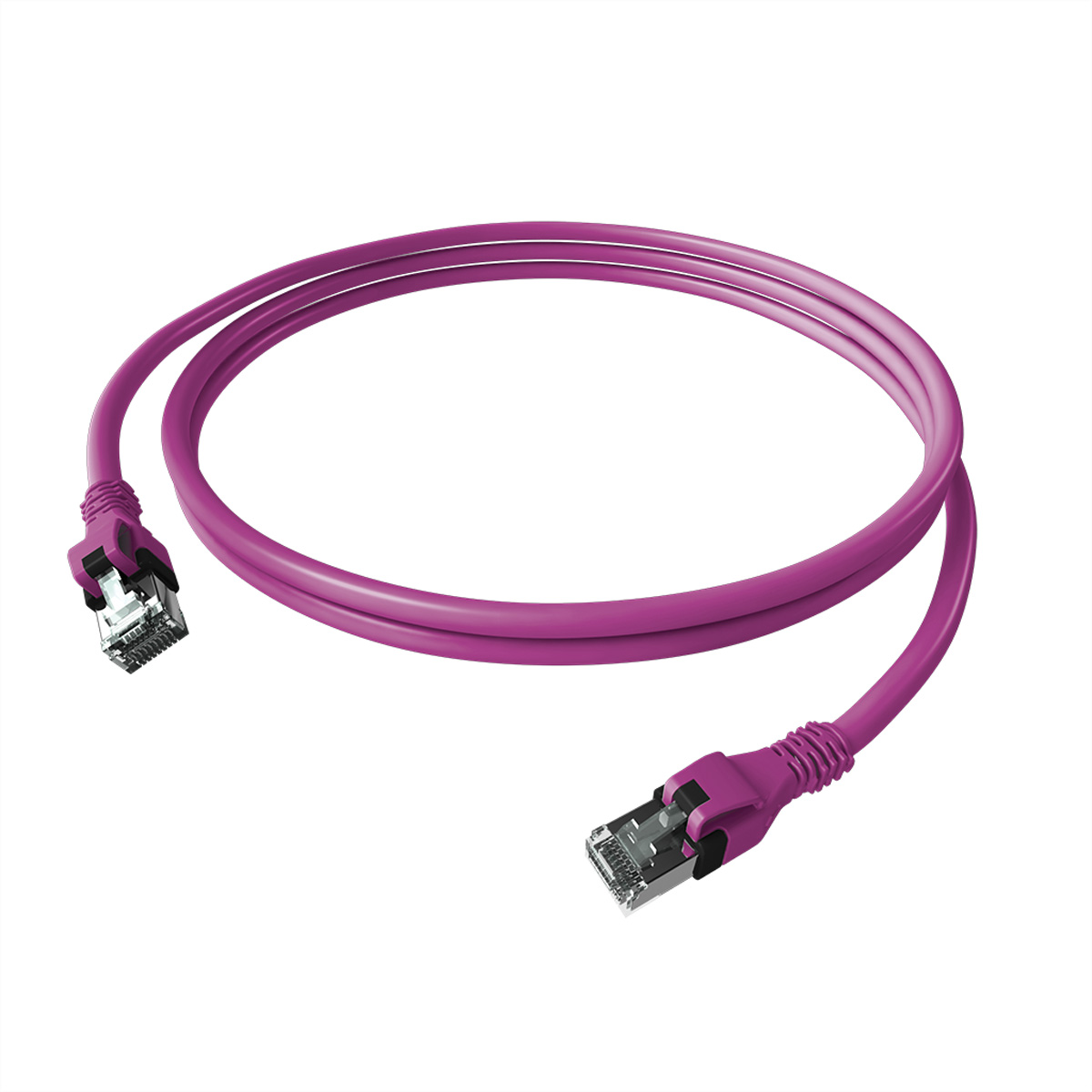 EasyLan saCon DualBoot Patchkabel S/FTP violett 5.00m Kat.6A - FTP - SFTP