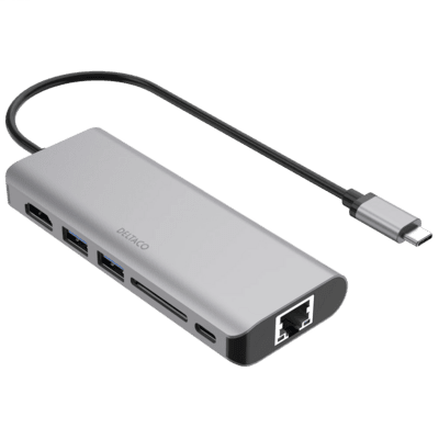 Deltaco USB-C docking station 1x HDMI