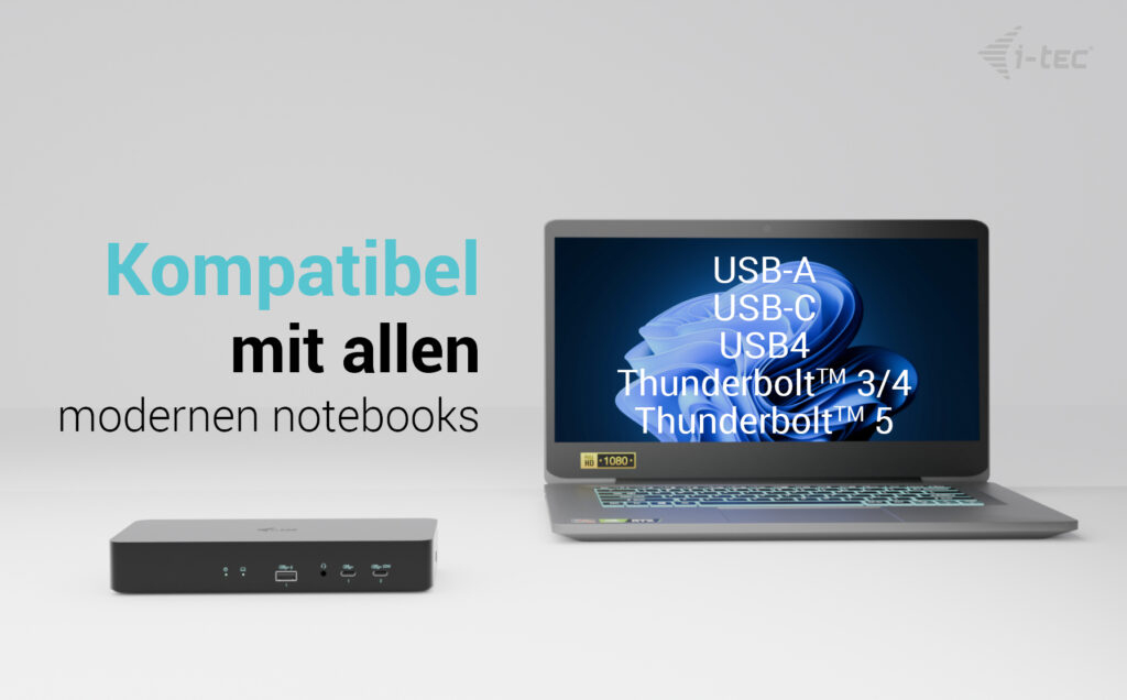 i-tec Universal Intelligent Dual Display Docking Station + Power Delivery 100W