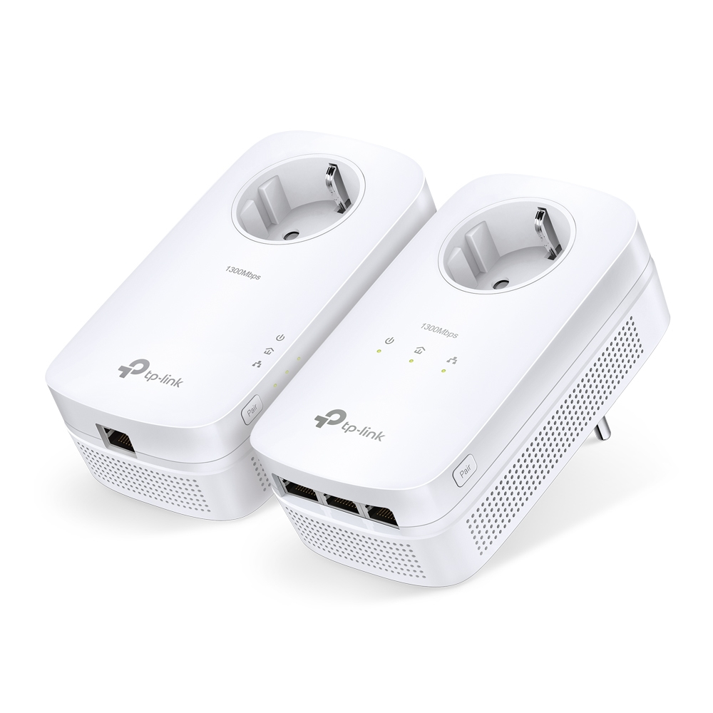 TP-LINK TL-PA8033P Kit Av1300 Gigabit Passthrough Powerline Starter - Switch - Stromnetz (Powerline)