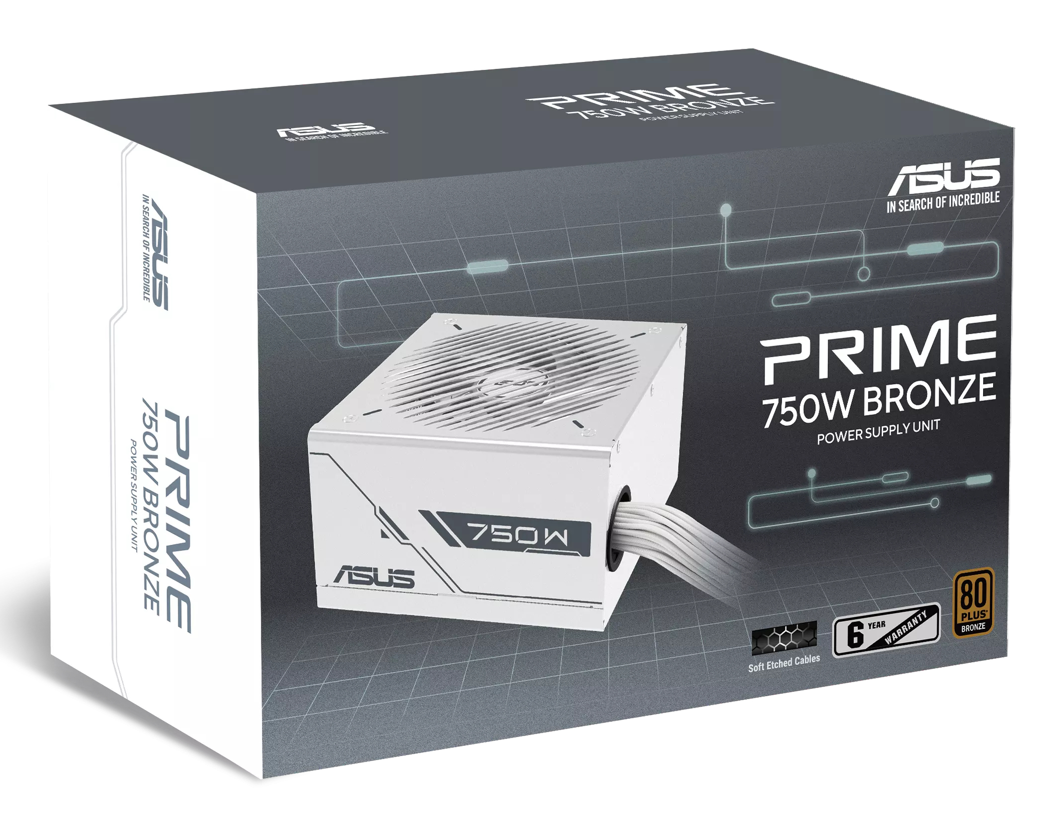 ASUS Prime 750W Bronze White Edition alimentatore per computer 20+4 pin ATX ATX Bianco