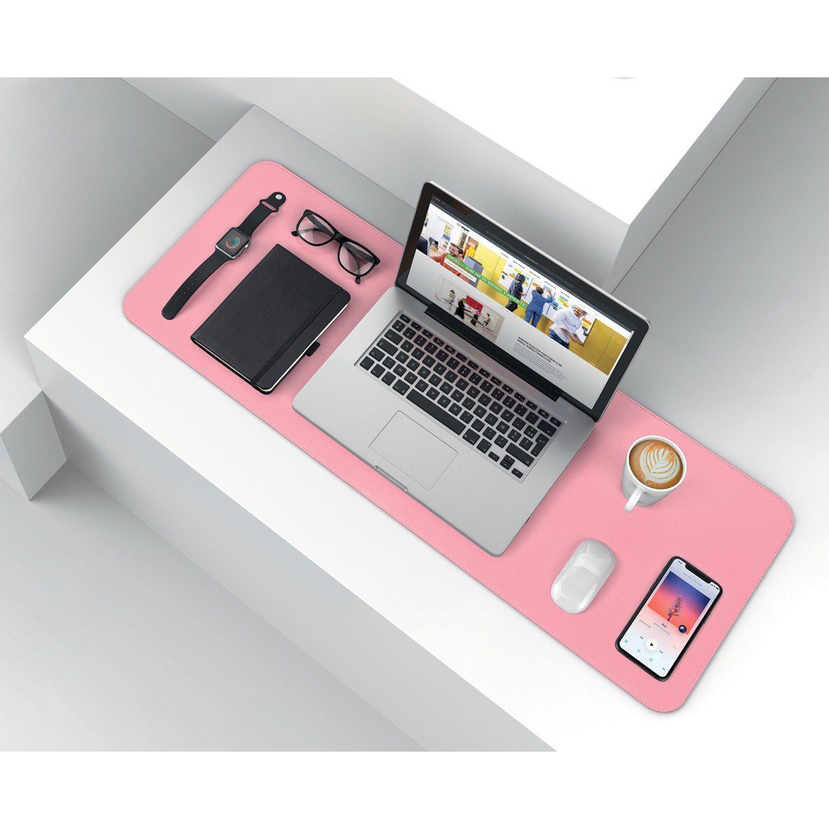 Sigel SA605 tappetino per mouse Rosa, Argento