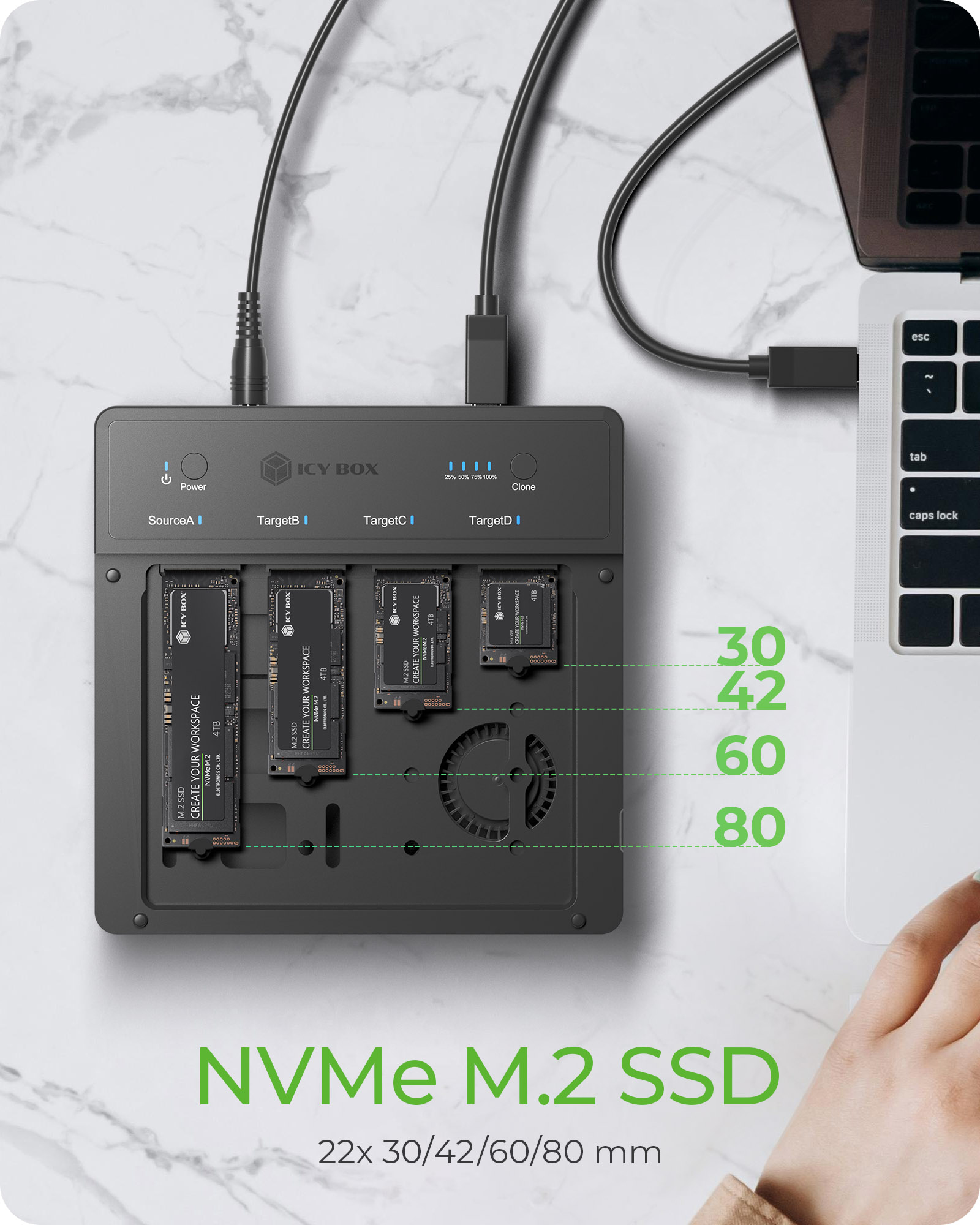 ICY BOX IB-4013MCL-C4 USB 4 Type-C Black