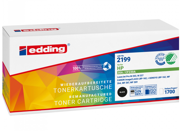 EDDING EDD-2199 schwarz Toner kompatibel zu HP 30A CF230A - Kompatibel - Tonereinheit
