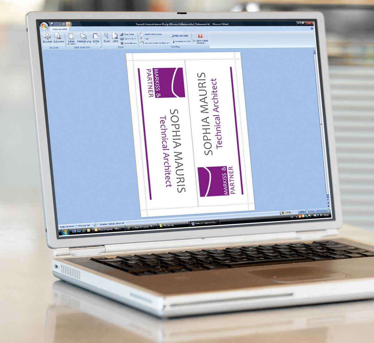 Sigel DP049 - Hochwei� - 190 x 60 mm - 185 g/m� - 40 Stck. (20 Bogen x 2)