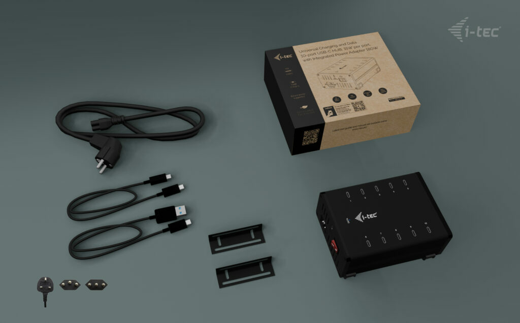 i-tec Hub - 15 W pro Port, Laden + Daten, Metal