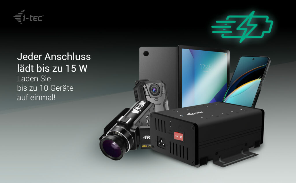 i-tec Hub - 15 W pro Port, Laden + Daten, Metal