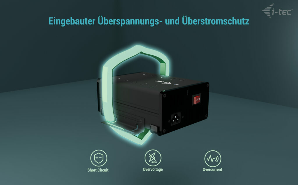 i-tec Hub - 15 W pro Port, Laden + Daten, Metal