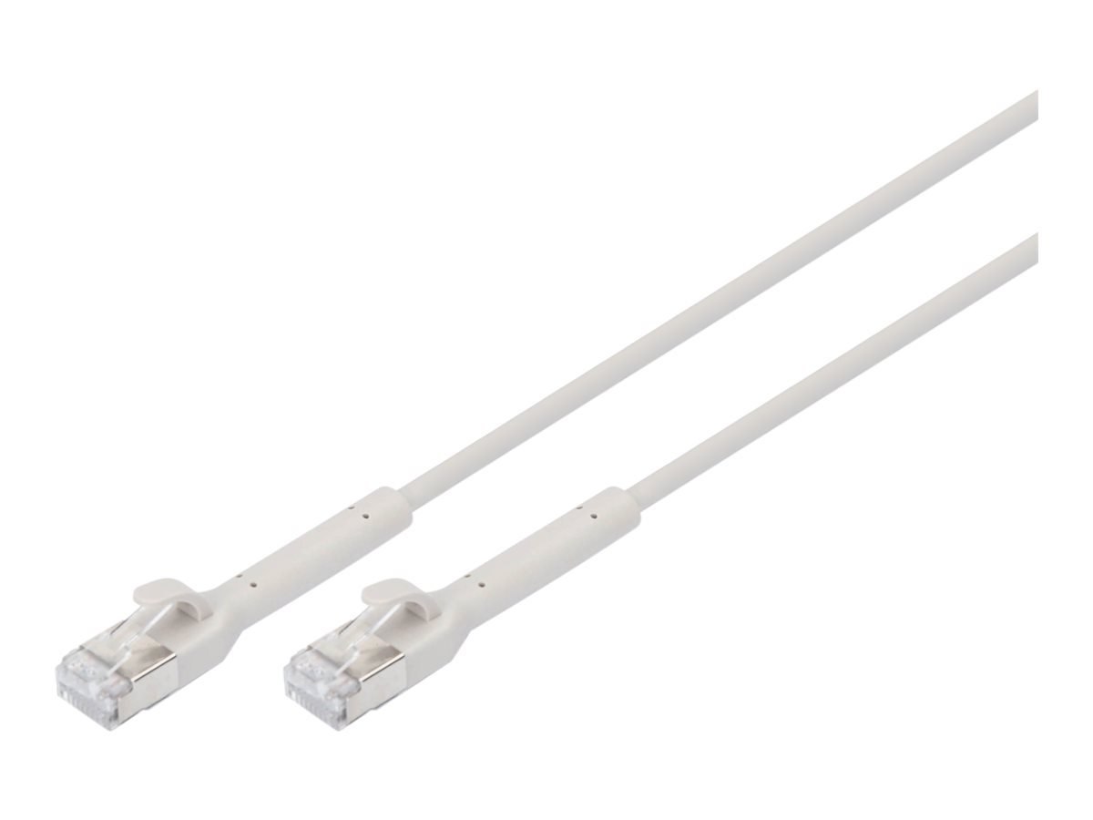 DIGITUS CAT 6A F-FTP abwinkelbares Patchkabel, Kupfer, 1 m, grau, 10 St�ck