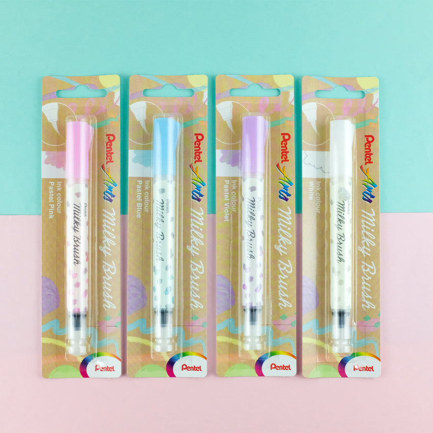 Pentel Milky evidenziatore 1 pz Punta del pennello Rosa