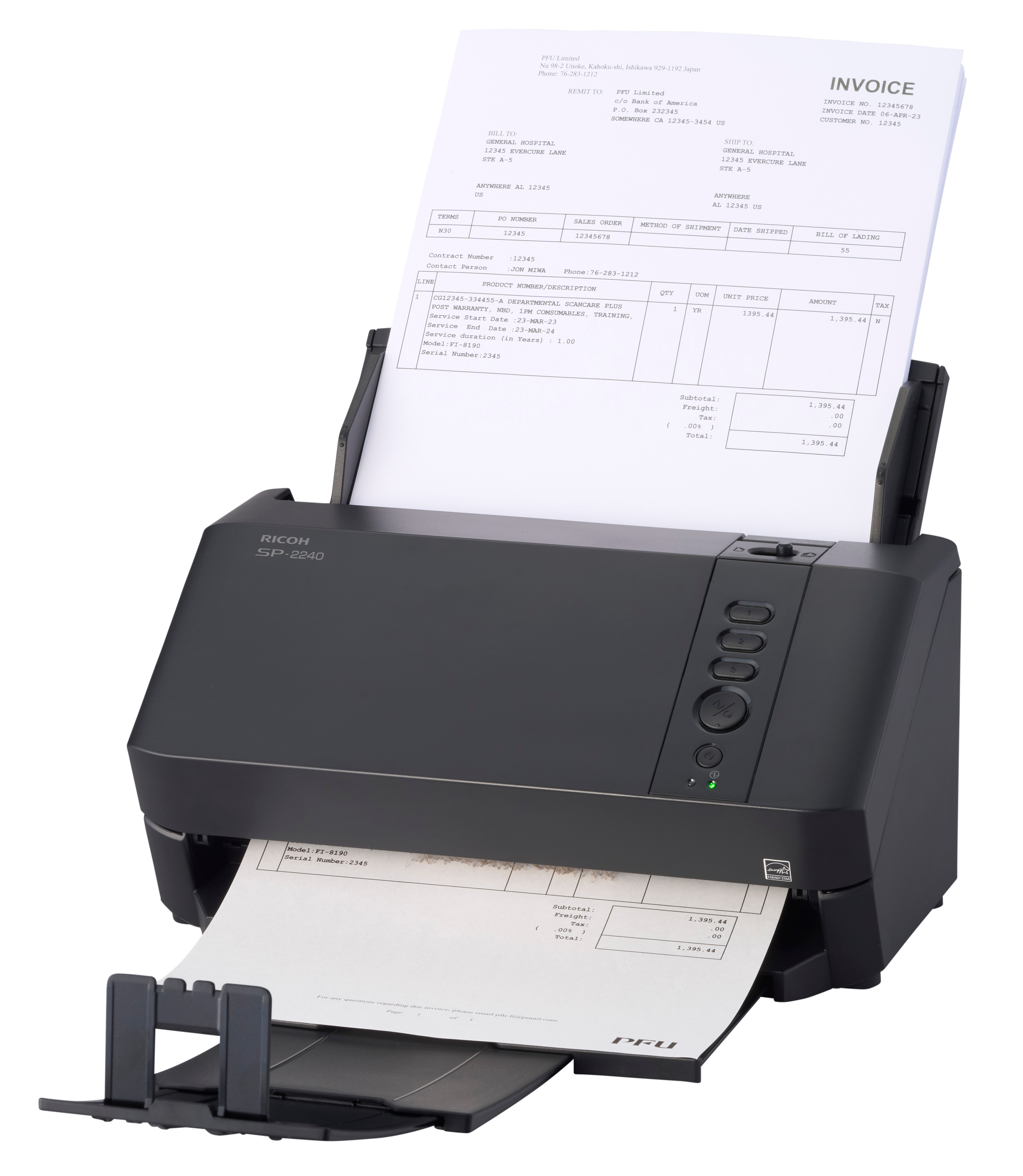 Ricoh SP-2240 ADF scanner 600 x 600 DPI A4 Black