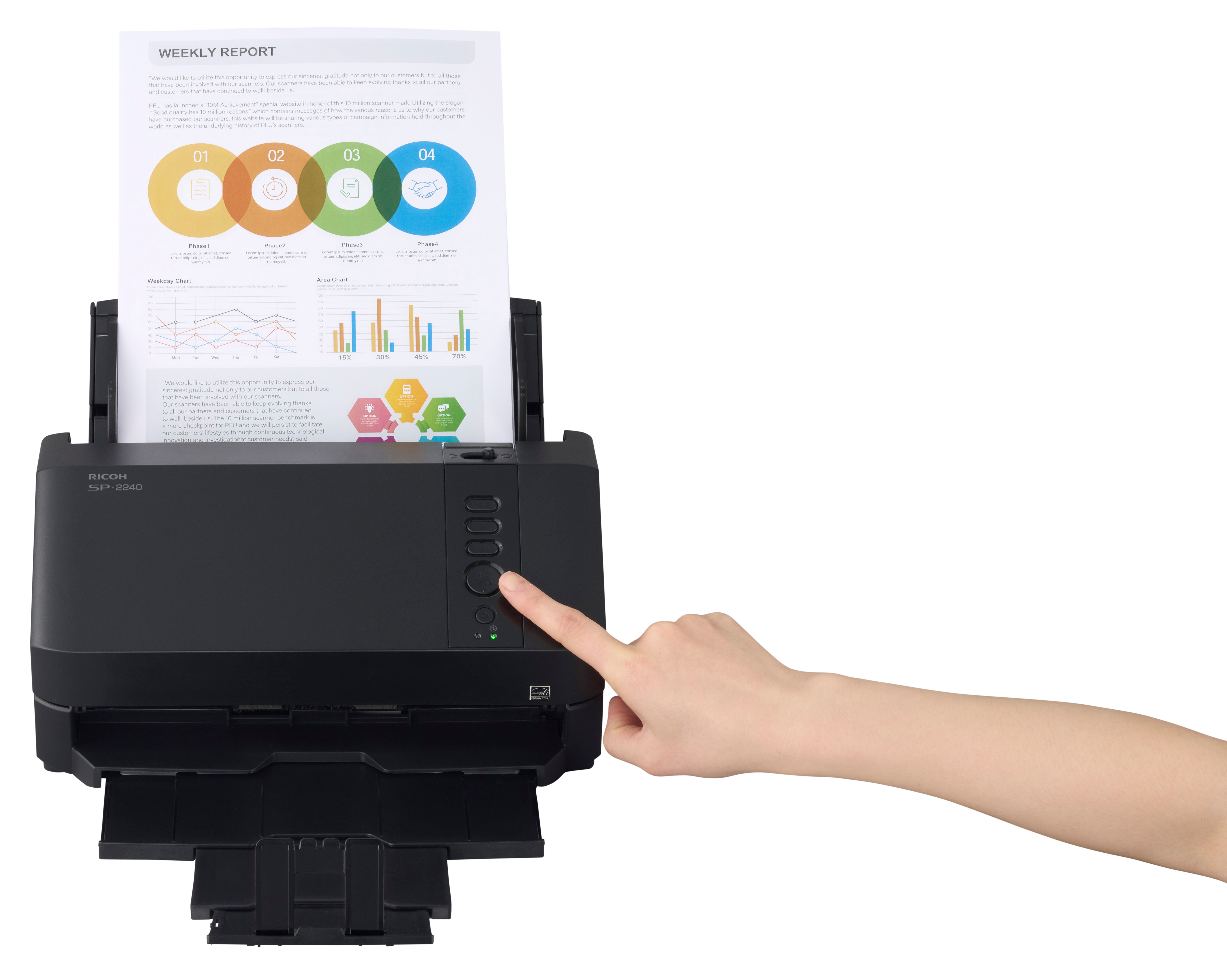Ricoh SP-2240 ADF scanner 600 x 600 DPI A4 Black