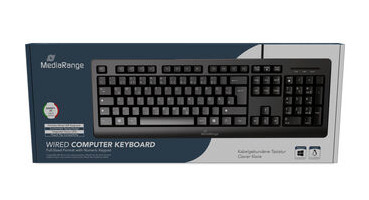 MediaRange MROS109-IT clavier maison/bureau USB QWERTY Italien Noir