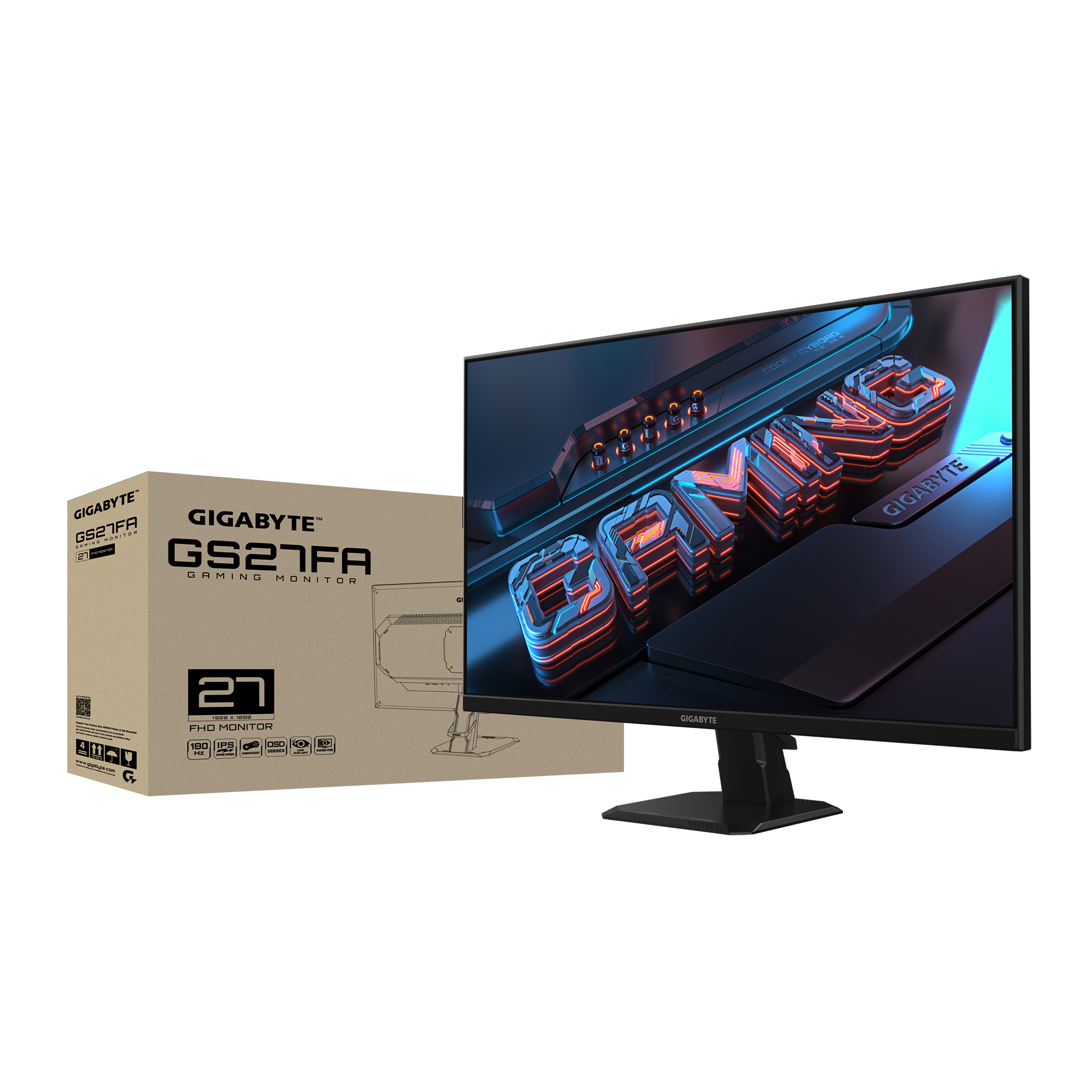 GIGABYTE GS27FA US �cran plat de PC 68,6 cm (27) 1920 x 1080 pixels Full HD LED Noir