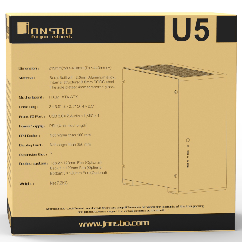 Jonsbo U5 SILVER | Jonsbo U5 Plata