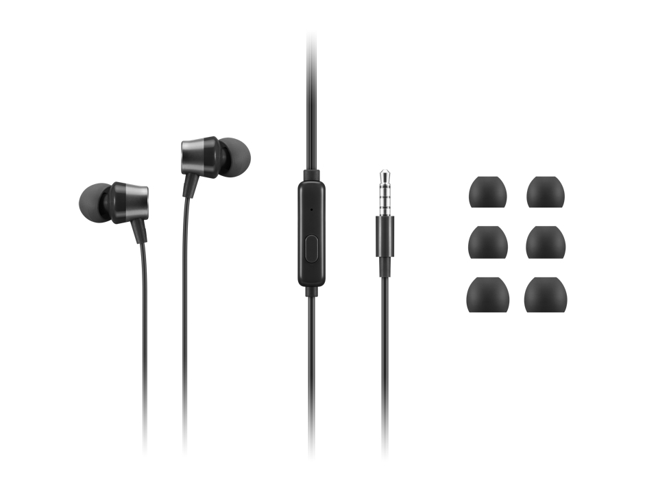 Lenovo 4XD1J77352 auricular y casco Auriculares Almbrico Dentro de odo Oficina/Centro de llamadas Negro