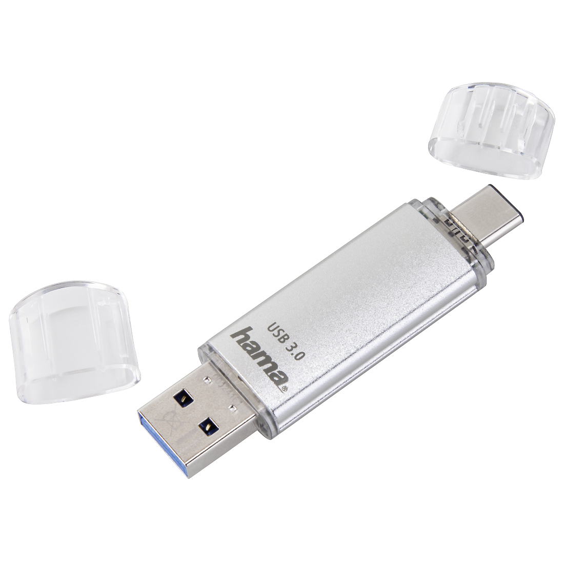 Hama C-Laeta unit� flash USB 256 GB USB Type-A / USB Type-C 3.2 Gen 1 (3.1 Gen 1) Argento