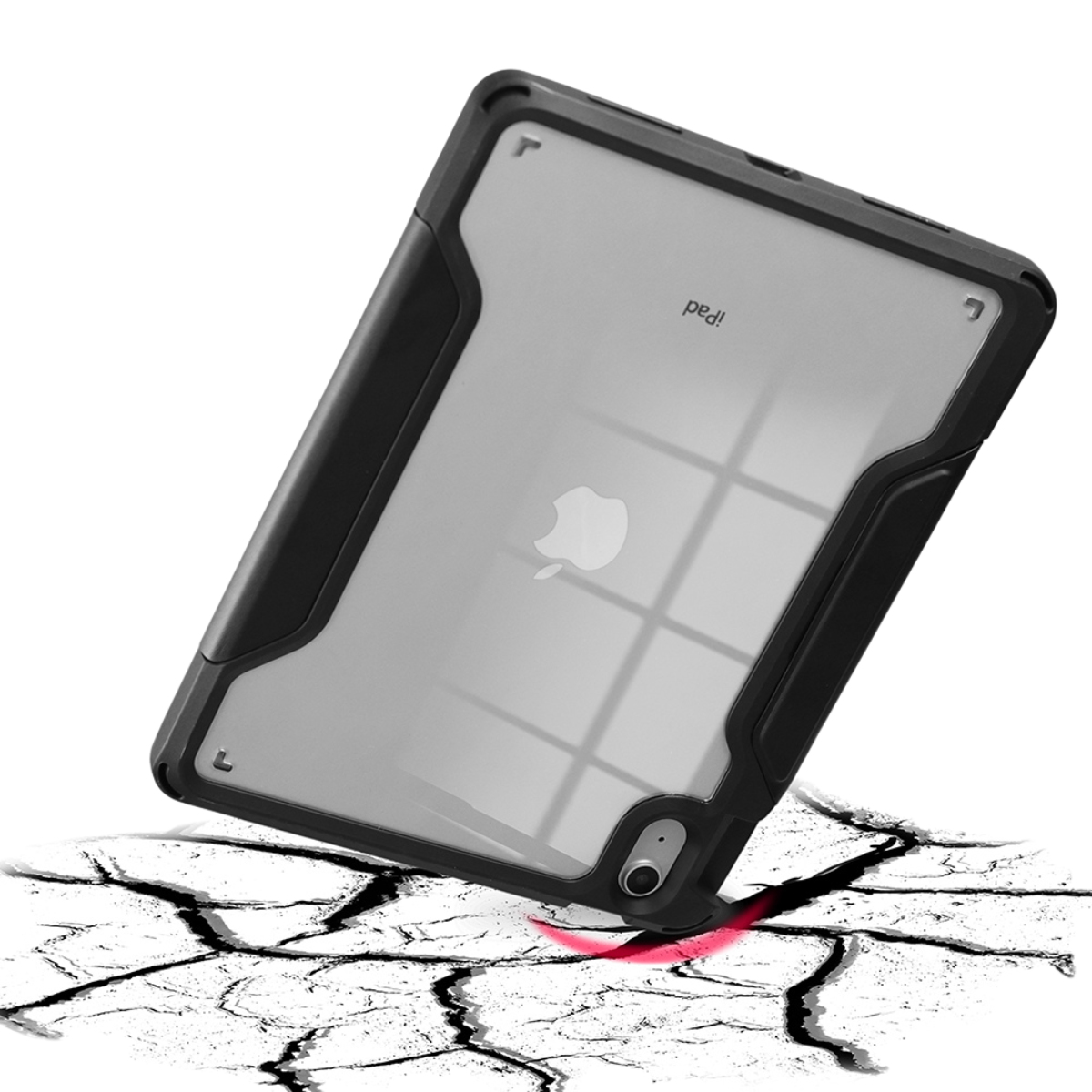 DEQSTER Rugged MAX Case 10.9 - fr iPad 10te Gen. - Schutzhlle - starker Schutz - Robust - transparente Rckseite