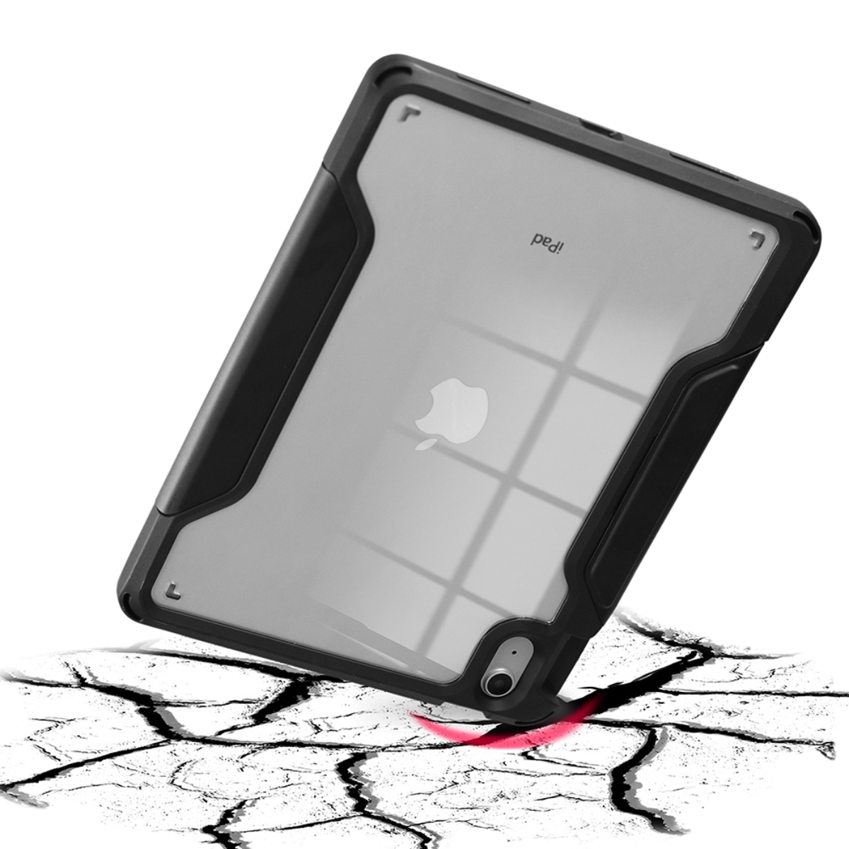DEQSTER Rugged MAX Case 10.9 - fr iPad 10te Gen. - Schutzhlle - starker Schutz - Robust - transparente Rckseite