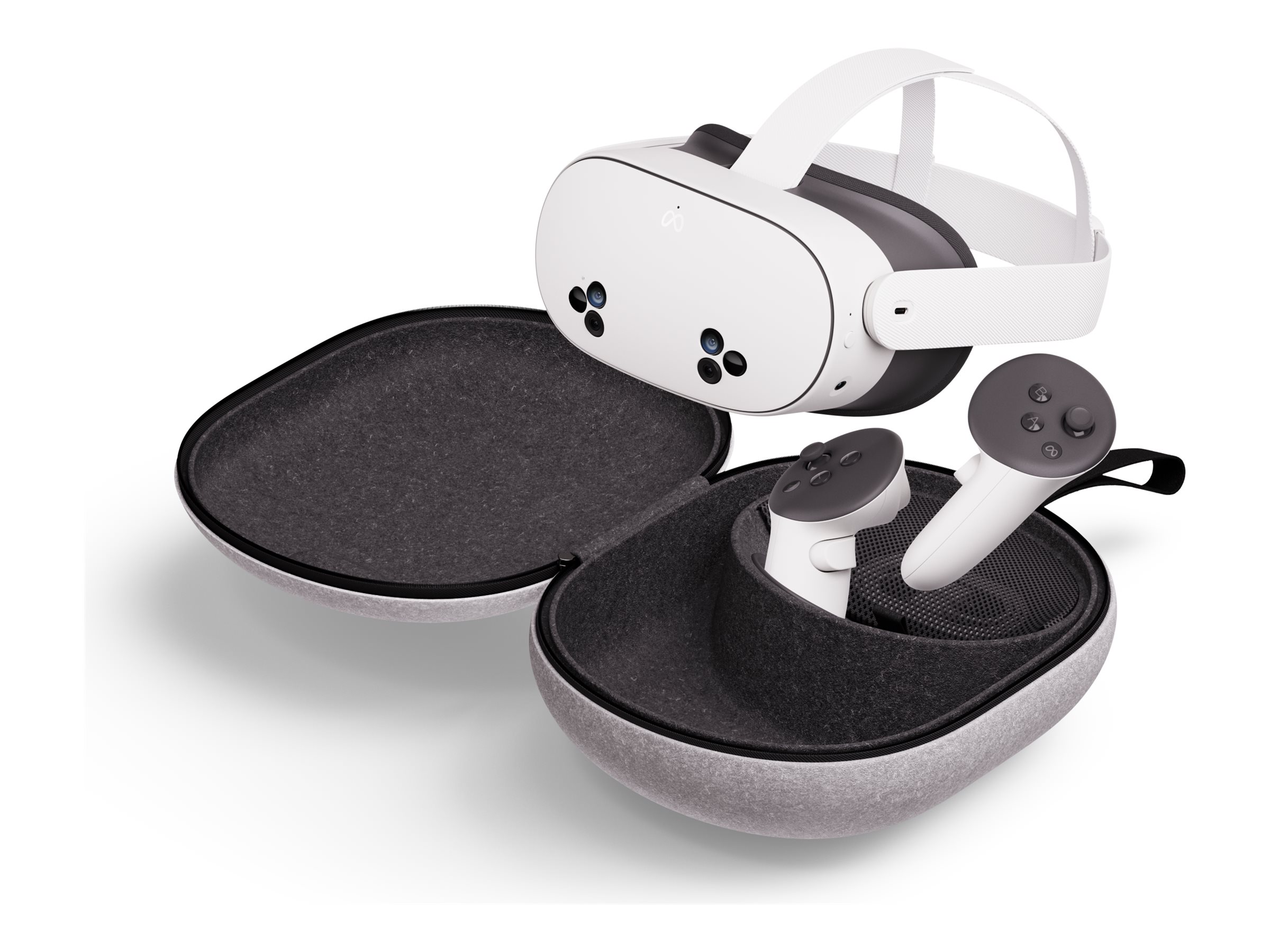 META Compact - Hartschalentasche fr Virtual Reality Headset - recyceltes Filz, Thermoplastisches Polyurethan (TPU)