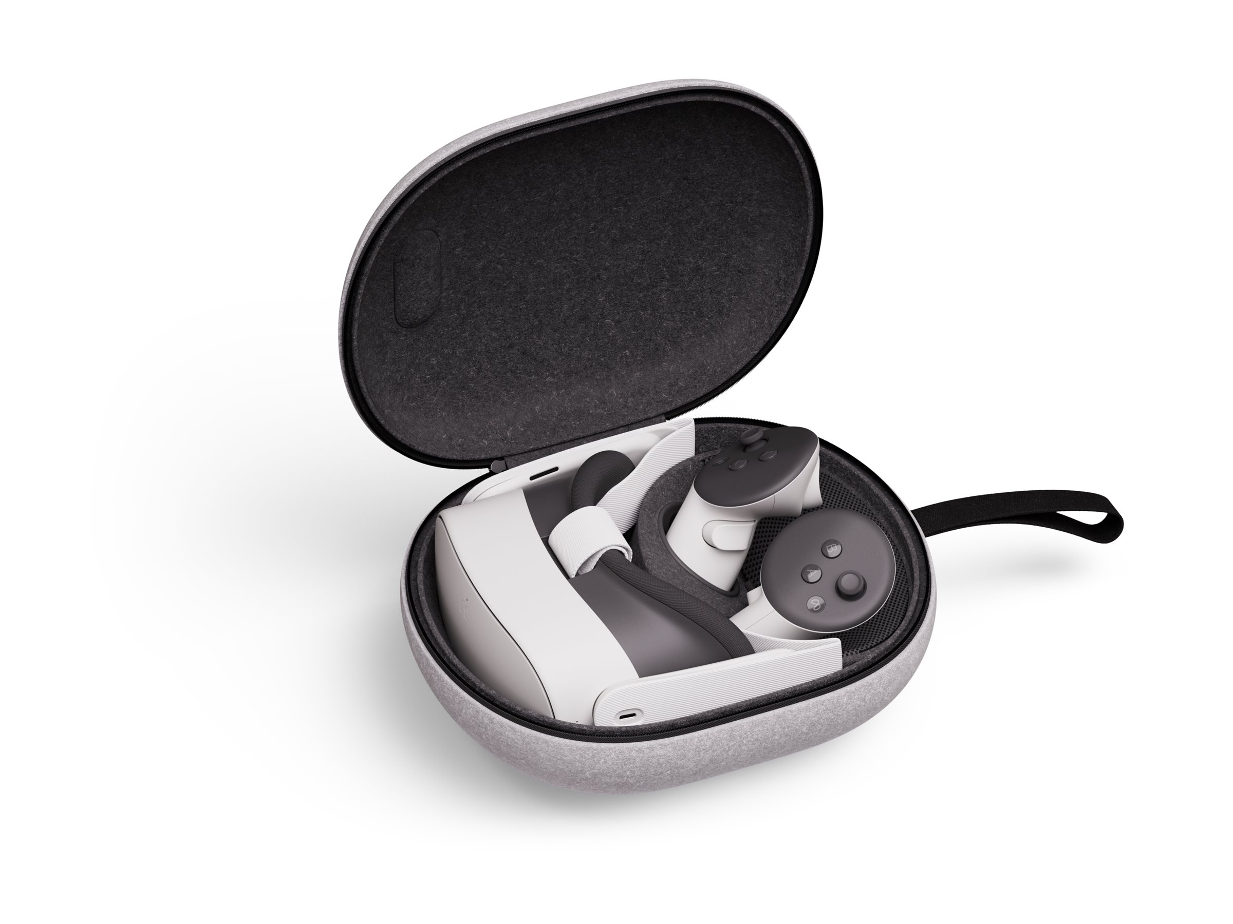 META Compact - Hartschalentasche f�r Virtual Reality Headset - recyceltes Filz, Thermoplastisches Polyurethan (TPU)