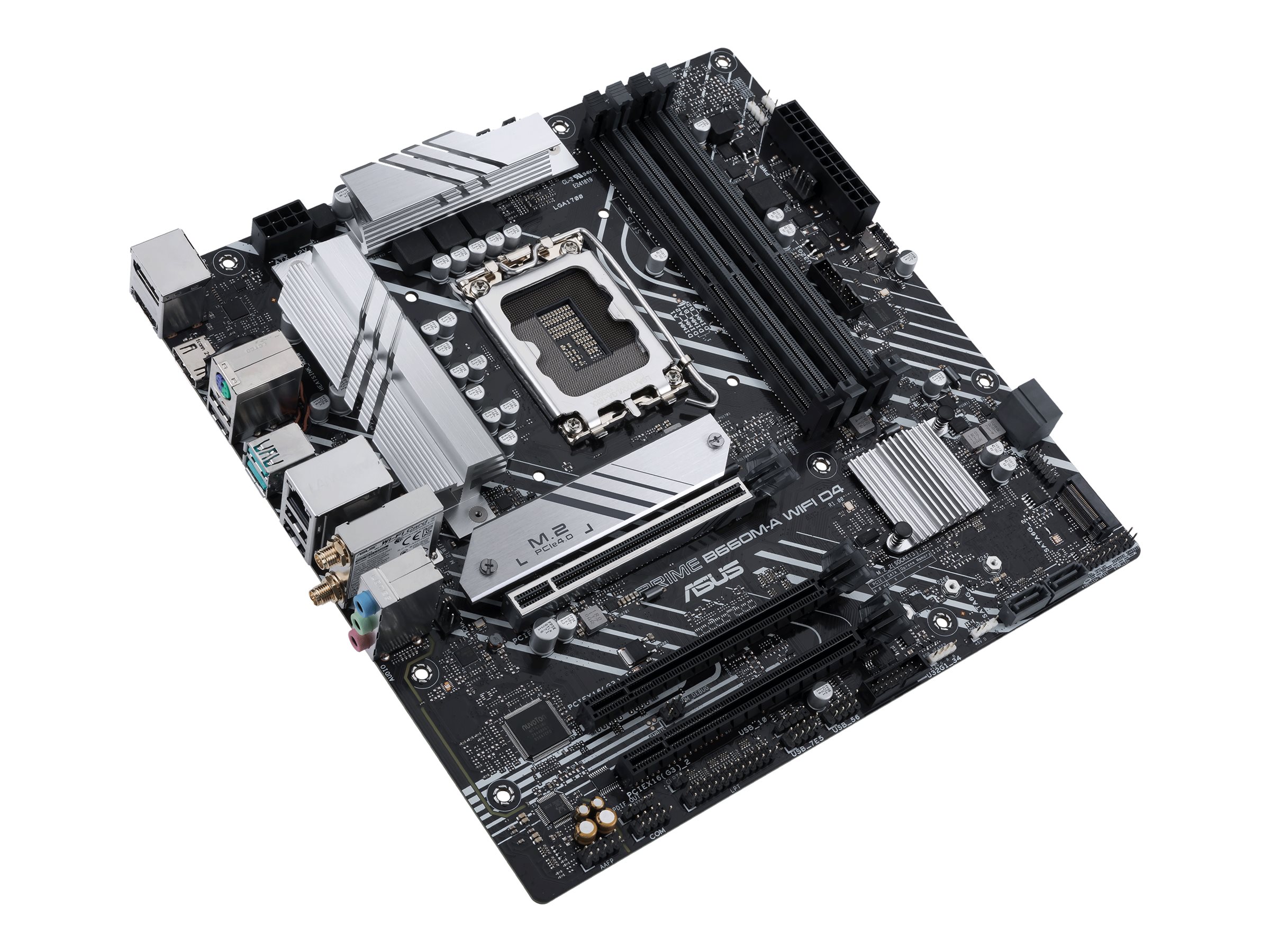 ASUS PRIME B660M-A WIFI D4 - Motherboard - micro ATX - LGA1700-Sockel - B660 Chipsatz - USB-C Gen1, USB 3.2 Gen 1, USB 3.2 Gen 2 - Gigabit LAN, Wi-Fi, Bluetooth - Onboard-Grafik (CPU erforderlich)