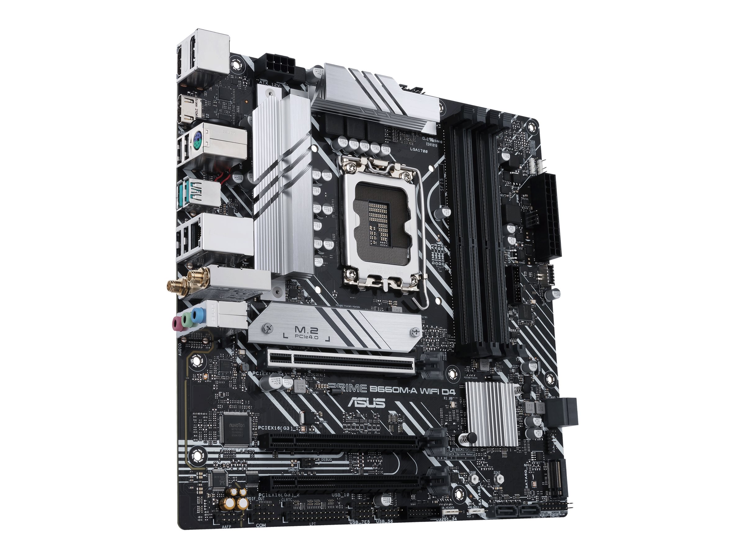 ASUS PRIME B660M-A WIFI D4 - Motherboard - micro ATX - LGA1700-Sockel - B660 Chipsatz - USB-C Gen1, USB 3.2 Gen 1, USB 3.2 Gen 2 - Gigabit LAN, Wi-Fi, Bluetooth - Onboard-Grafik (CPU erforderlich)