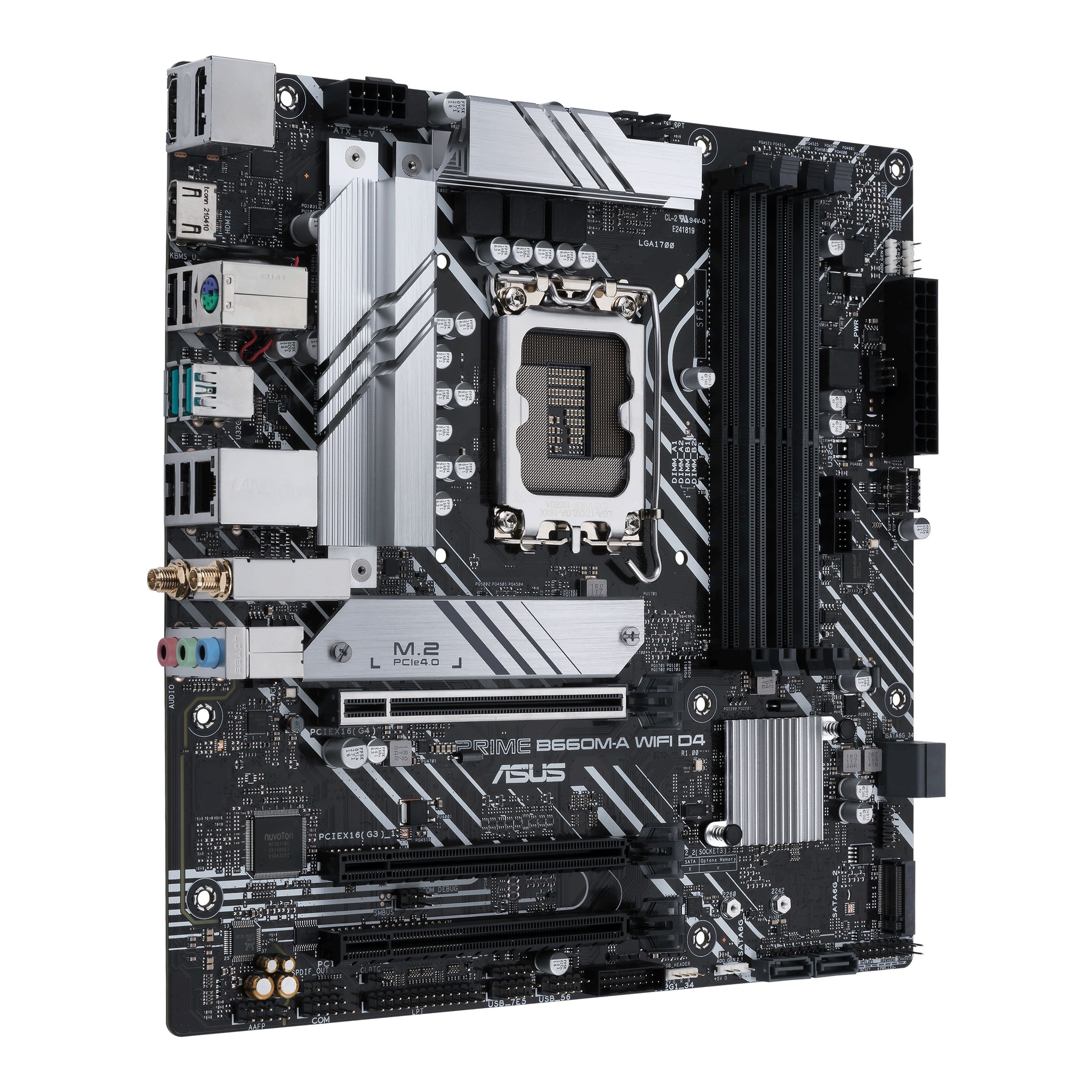 ASUS PRIME B660M-A WIFI D4 - Motherboard - micro ATX - LGA1700-Sockel - B660 Chipsatz - USB-C Gen1, USB 3.2 Gen 1, USB 3.2 Gen 2 - Gigabit LAN, Wi-Fi, Bluetooth - Onboard-Grafik (CPU erforderlich)