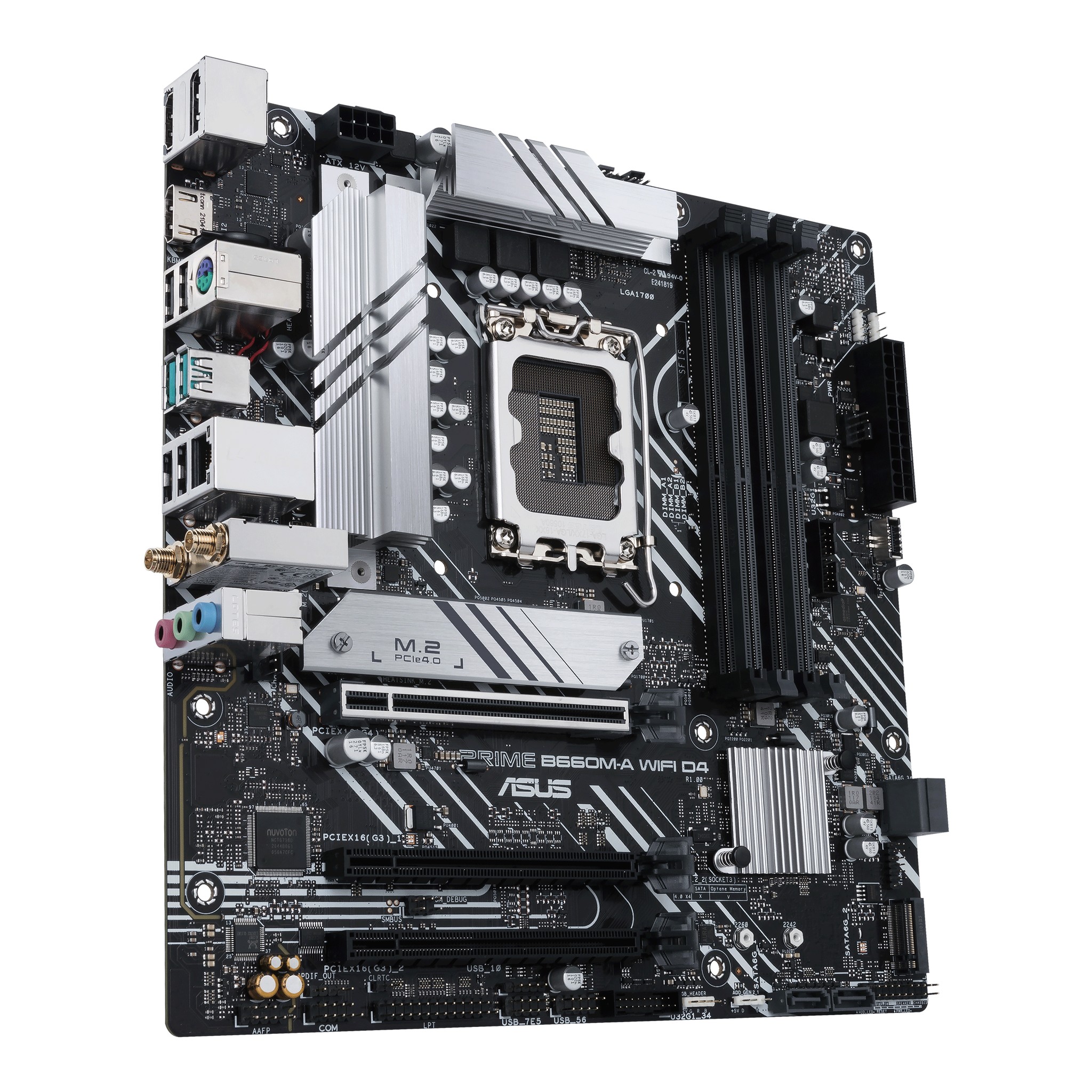 ASUS PRIME B660M-A WIFI D4 - Motherboard - micro ATX - LGA1700-Sockel - B660 Chipsatz - USB-C Gen1, USB 3.2 Gen 1, USB 3.2 Gen 2 - Gigabit LAN, Wi-Fi, Bluetooth - Onboard-Grafik (CPU erforderlich)