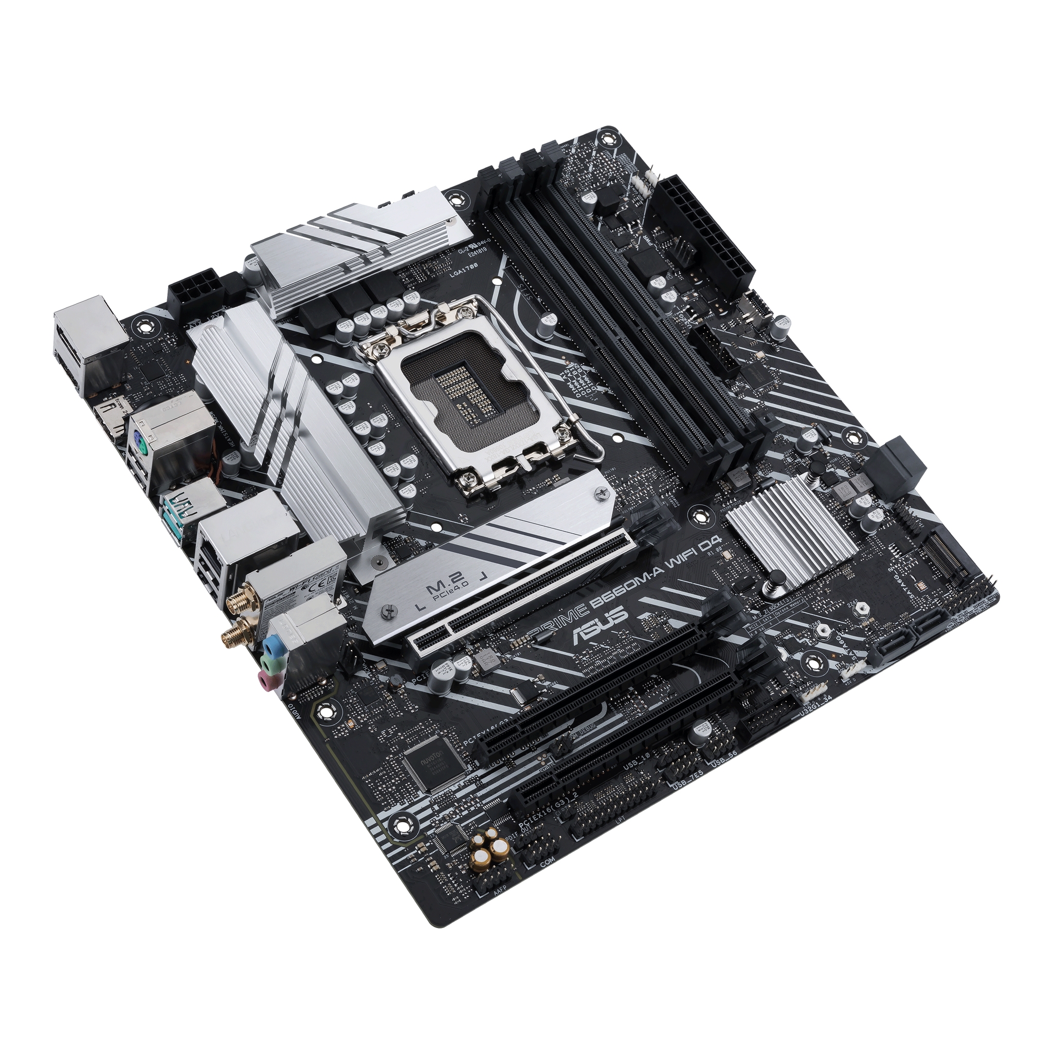 ASUS PRIME B660M-A WIFI D4 - Motherboard - micro ATX - LGA1700-Sockel - B660 Chipsatz - USB-C Gen1, USB 3.2 Gen 1, USB 3.2 Gen 2 - Gigabit LAN, Wi-Fi, Bluetooth - Onboard-Grafik (CPU erforderlich)