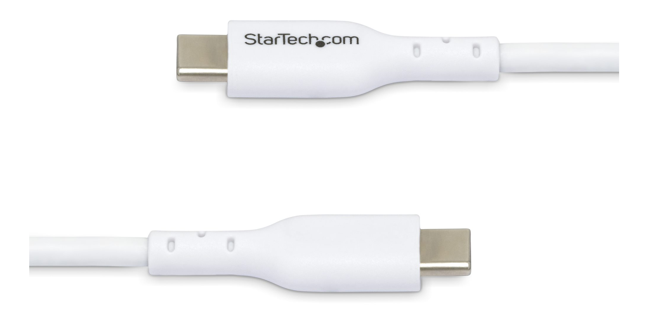 StarTech.com 1m (3.3ft) White USB-C Charging Cable 2-Pack, USB C Cable, USB 2.0 Type-C Laptop Charger Cord, 60W 3A Power Delivery, TPE Jacket, USB-C Data Transfer Cable, M/M