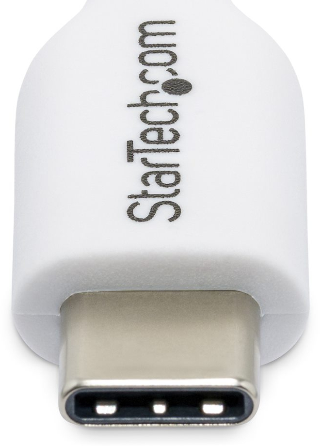 StarTech.com 1m (3.3ft) White USB-C Charging Cable 2-Pack, USB C Cable, USB 2.0 Type-C Laptop Charger Cord, 60W 3A Power Delivery, TPE Jacket, USB-C Data Transfer Cable, M/M