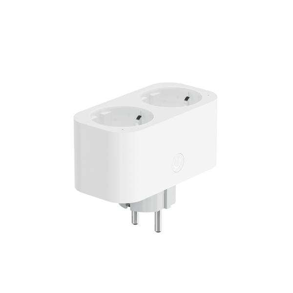 Woox R6153 slimme dubbele stekker met energie meter en randaarde