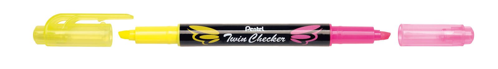 Pentel Twin Checker SLW8-GP Textmarker farbsortiert