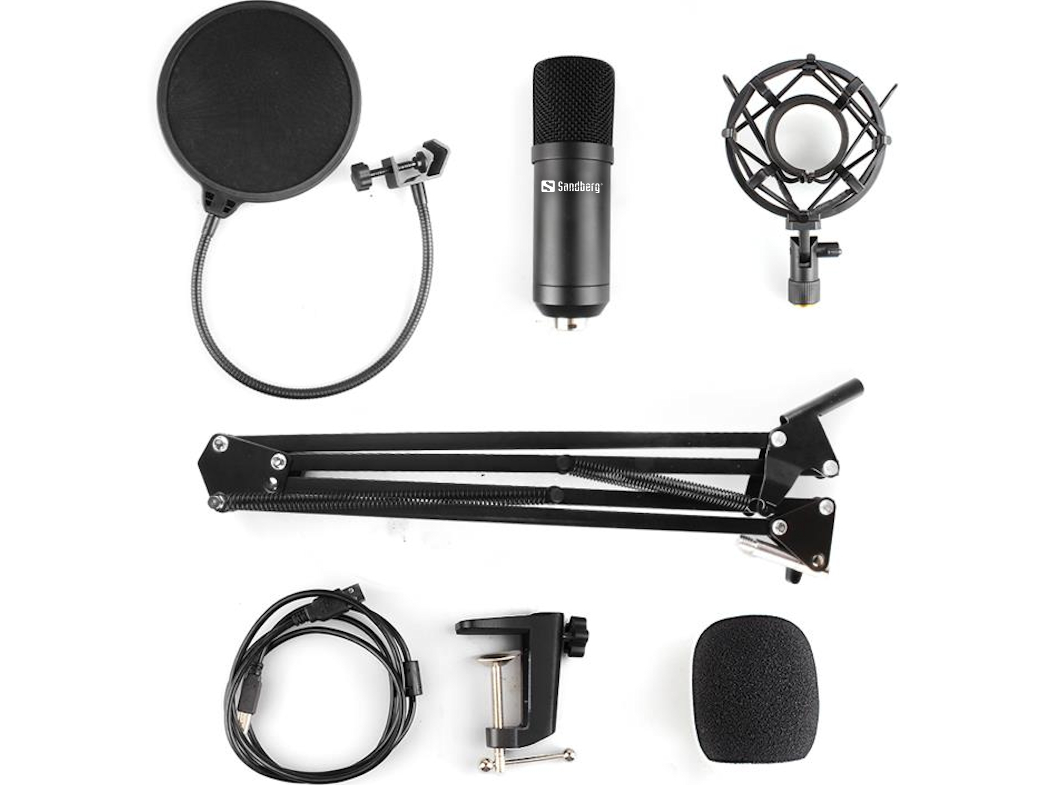 SANDBERG Streamer USB Microphone Kit - Mikrofon