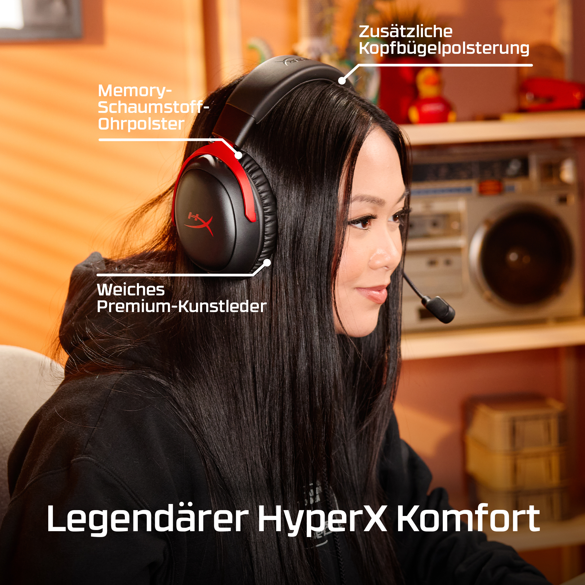 HyperX Headset Cloud III S Schwarz - Headset - 20 KHz