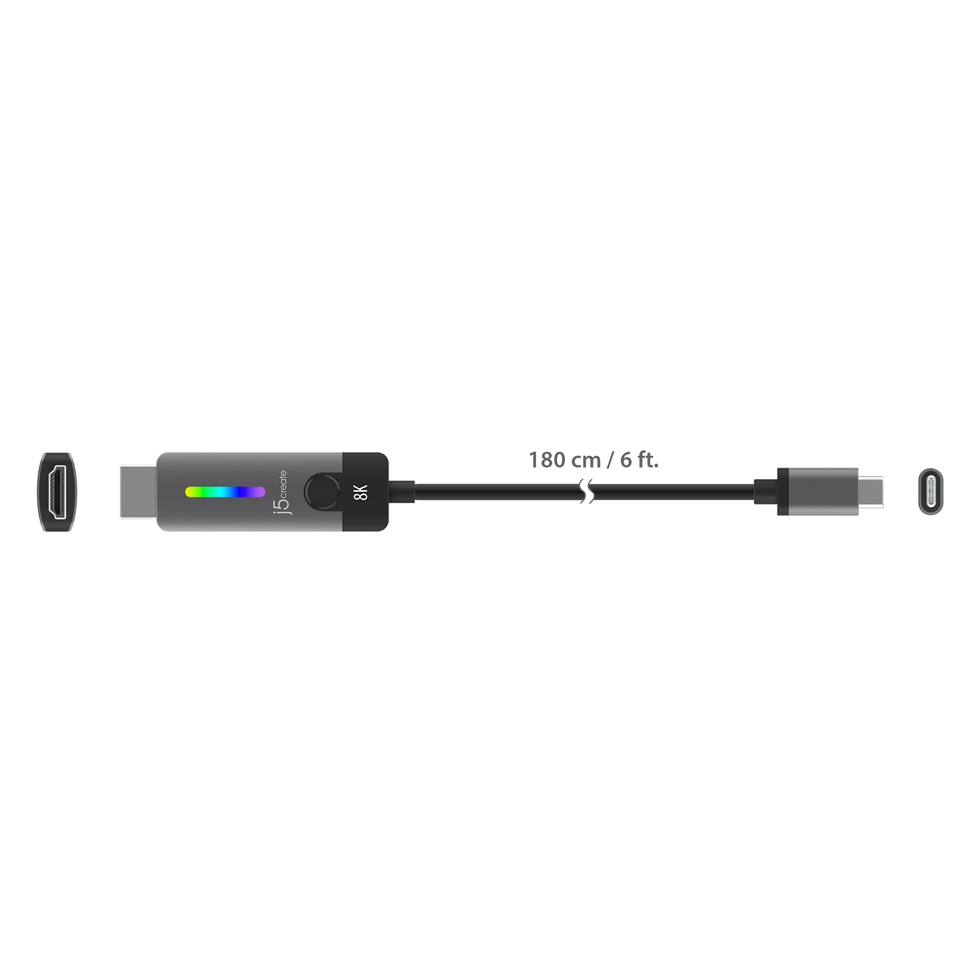 j5create JCC157-N USB-C� to HDMI 2.1 8K Cable