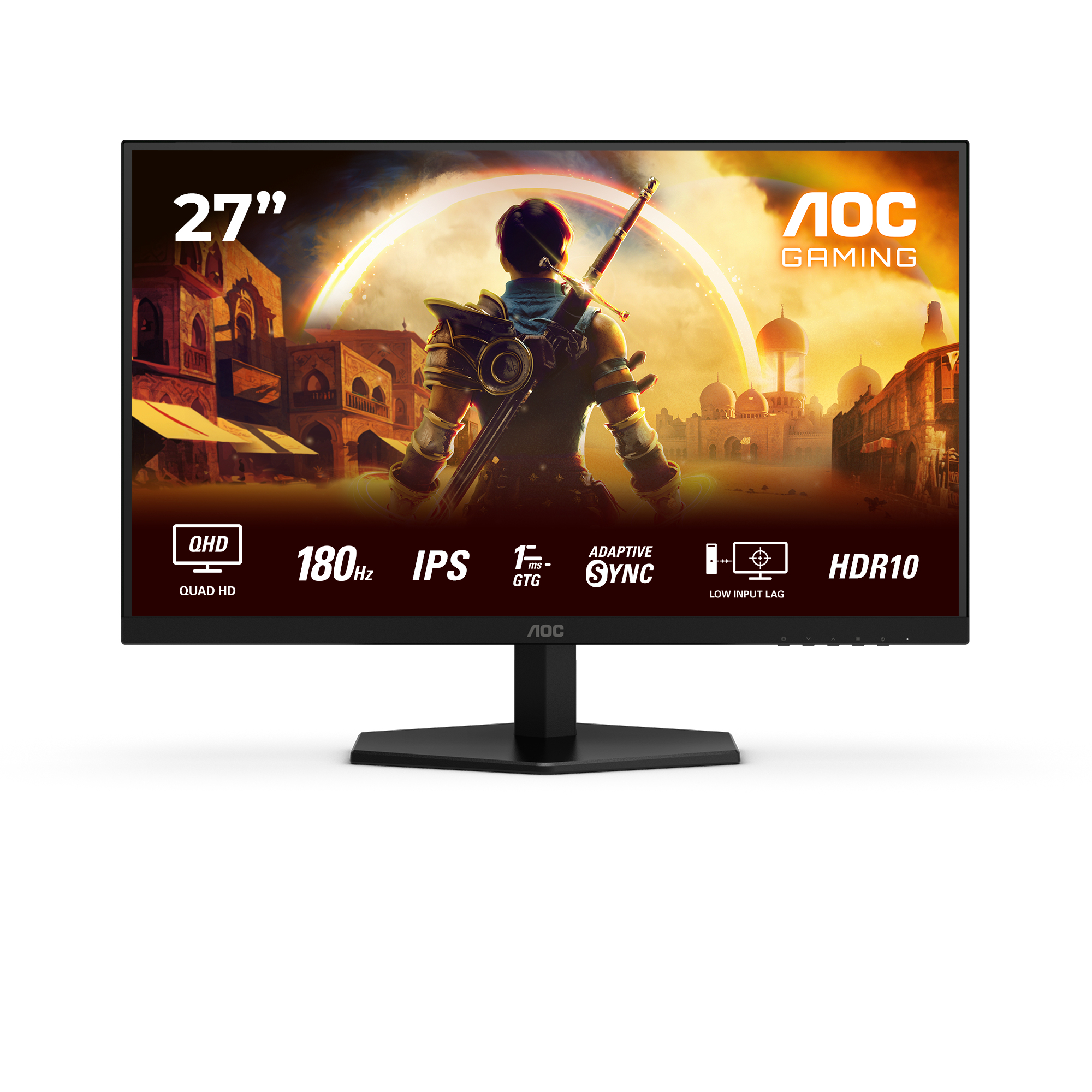 AOC G4 Q27G42XE pantalla para PC 68,6 cm (27) 2560 x 1440 Pixeles Quad HD Negro, Rojo