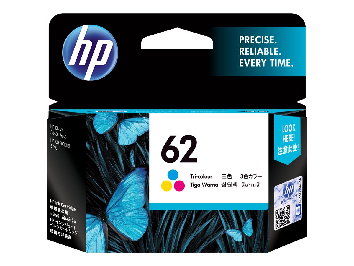 HP 62 Tri-color Original Ink Cartridge